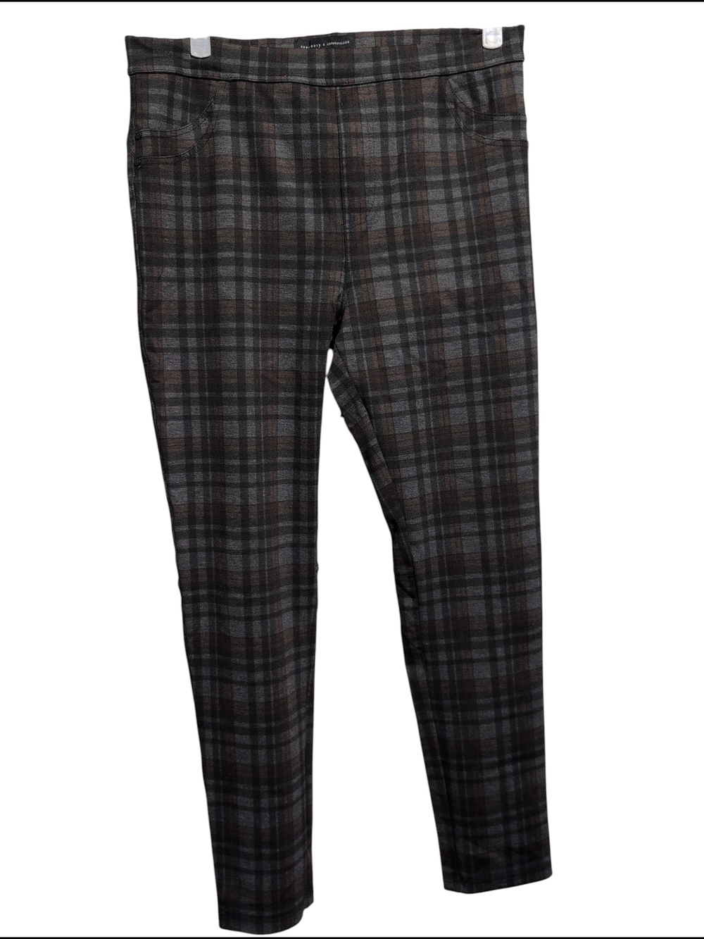 Sanctuary x Anthropologie Plaid Runway Leggings - Gray & Black - XL